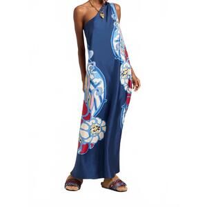 NEW LA DOUBLEJ roy maxi dress in blue